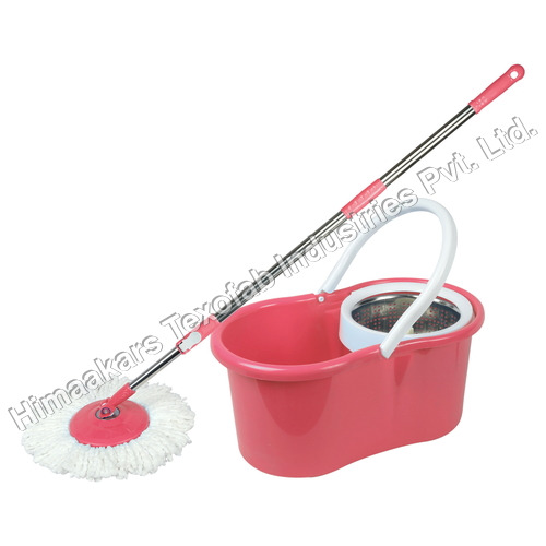 Blue Wheelie Bucket Mop (Steel Basket)