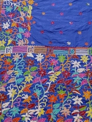 Blue Kantha Saree