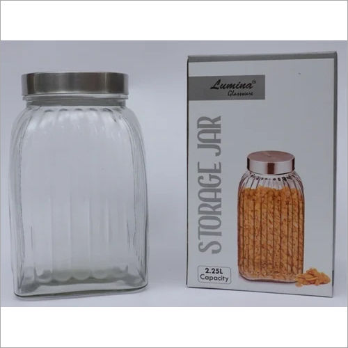 Transparent Glass Storage Jar