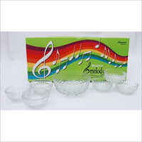 Transparent Glass Pudding Set - High-quality Glass, 6-inch Big Bowl & 3-inch Small Bowls , Elegant Transparent Design For Serving & Gifting