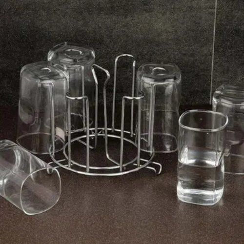 Silver Ss Glass Stand