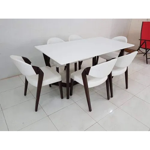 Wooden Dining Table 6 Seater Set
