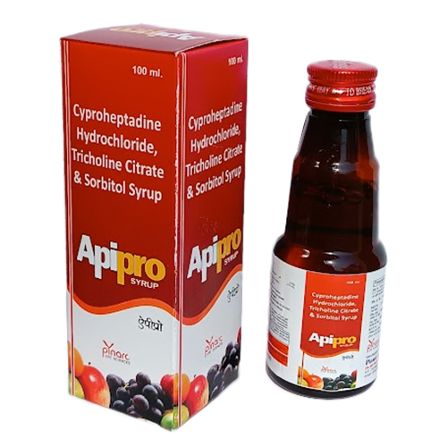 100ml Cyroheptadine Hydrochloride Tricholine Citrate And Sorbitol Syrup