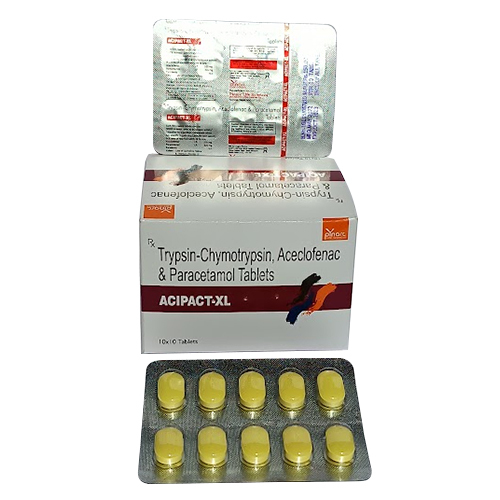 Trysin-Chymotrysin Aceclofenac And Paracetamol Tablets