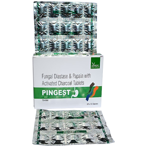 Fungal Diastase And Papain With Activated Charcoal Tablets