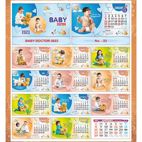 Printed Baby Doctor 2023 Calendar Perfect Binding