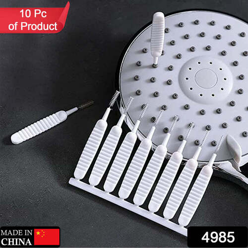 White / Multi Shower Nozzle Cleaning Brush 10Pcs Reusable Multifunctional Shower Head Anti Clogging Small Brush (4985)