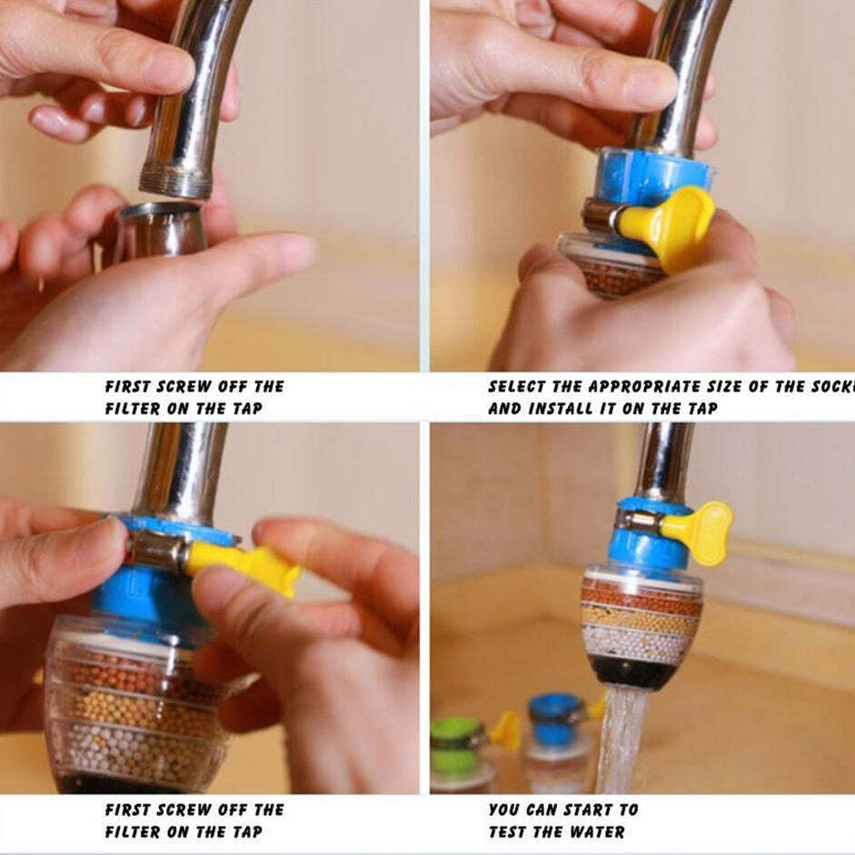 Water Faucet Clean Purifier Filter Cartridge Water Tap Upgrade Universal Interface Faucet Filter