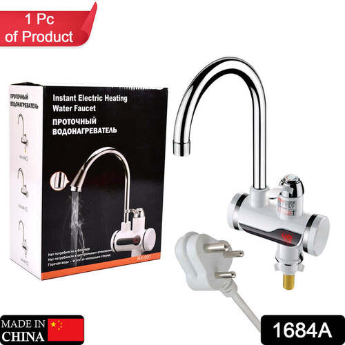 STAINLESS STEEL LED DIGITAL DISPLAY INSTANT HEATING ELECTRIC WATER HEATER FAUCET TAP GEYSER (1684A)