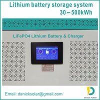 32KWH 307V LiFePO4 Lithium Battery Pack with BMS built in MPPT Solar Charge Controller