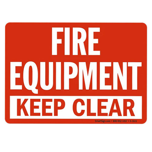 Fire Equipment Signs Application: Industrial