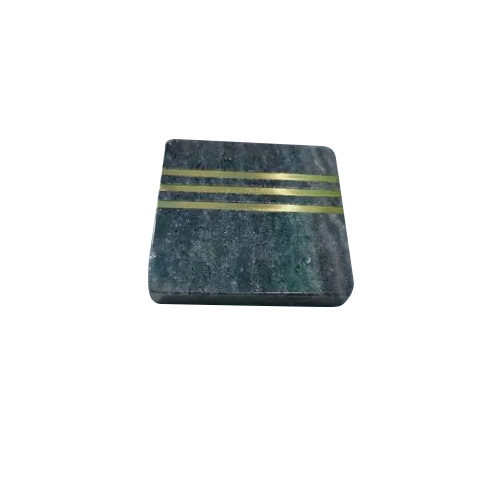 4 Piece Marble Coaster Set - Polished Marble, Modern Design | Elegant and Durable Home Bar Accessory