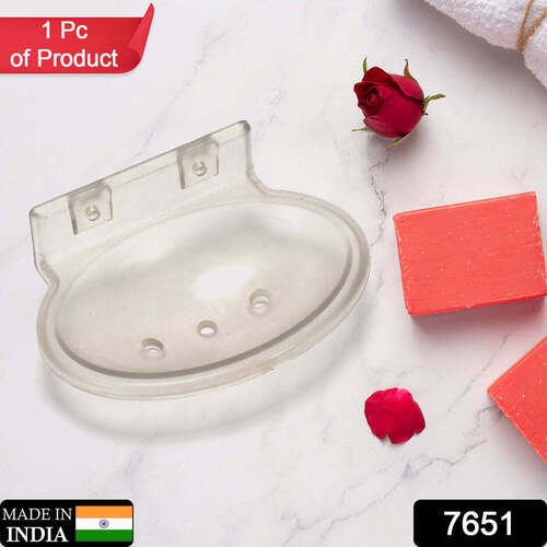 Multi / Assorted Single Soap Dish Round For Bathroom Use (7651)