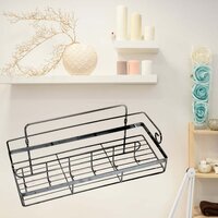 STAINLESS STEEL CHROME FINISH SILVER WALL MOUNT MULTI PURPOSE BATHROOM SHELF 35 CM (5135)