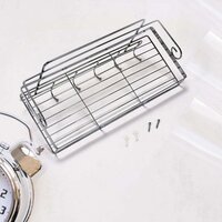 STAINLESS STEEL CHROME FINISH SILVER WALL MOUNT MULTI PURPOSE BATHROOM SHELF 35 CM (5135)