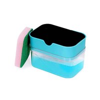 2IN1 SPONGE HOLDER SOAP DISPENSER MANUALPRESS LIQUID PUMP STORAGE (6212)
