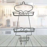 WALL MOUNTABLE HOLDER BATHROOM RACK MULTIPURPOSE STAND STAINLESS STEEL WALL SHELF 58CM (5154)