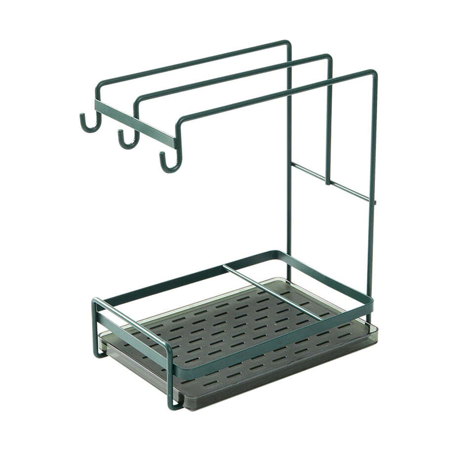 STEEL KITCHEN SINK RACK SHELF DRAIN BASKET RACK ORGANIZER (7681)