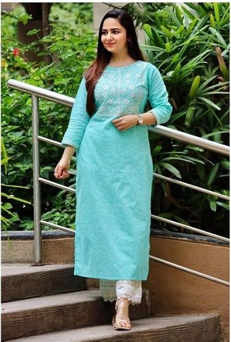 Khushbu Blue Rayon Kurti