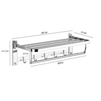 BATHROOM ACCESSORIES STAINLESS STEEL FOLDING TOWEL RACK (0314)