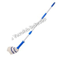 Fastclean Wringer Twist Mop Cotton - 100% Cotton Fiber, 5-year Shelf Life, Blue-white Shade | Easy To Squeeze, Keeps Hands Dry, Extra Absorbency
