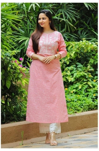 Khushbu Pink Rayon Kurti