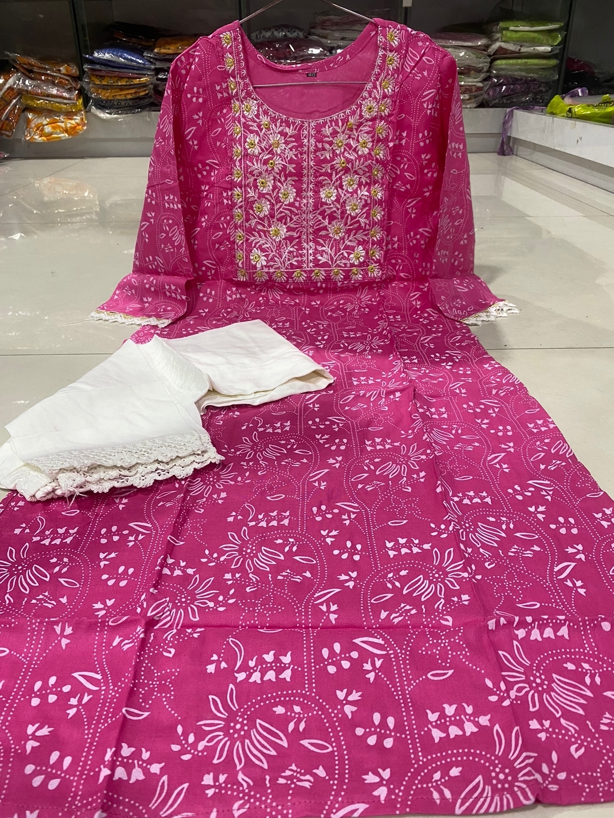 Khushbu Pink Rayon Kurti