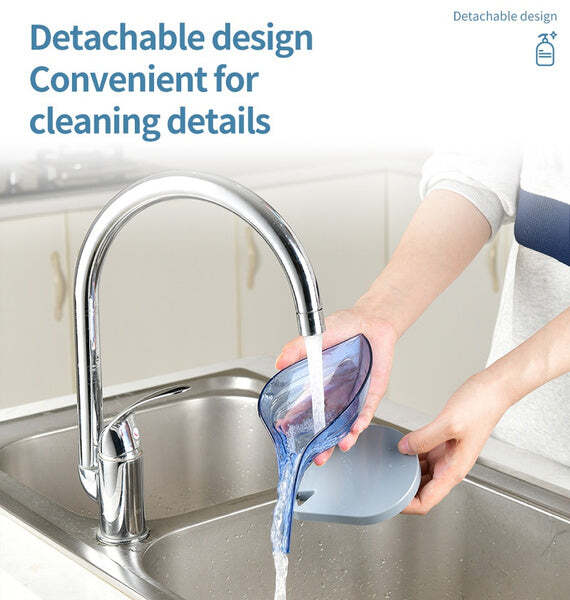 LEAF SHAPE SOAP BOX SELF DRAINING BATHROOM SOAP HOLDER