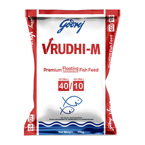 Rectangle 40kg Vrudhi-m Premium Floating Fish Feed