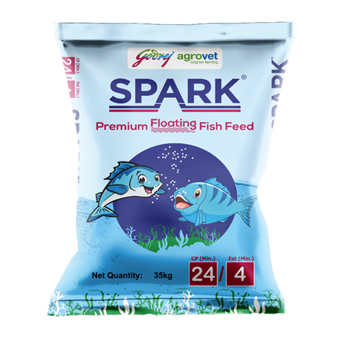 Rectangle 35Kg Spark Premium Floating Fish Feed