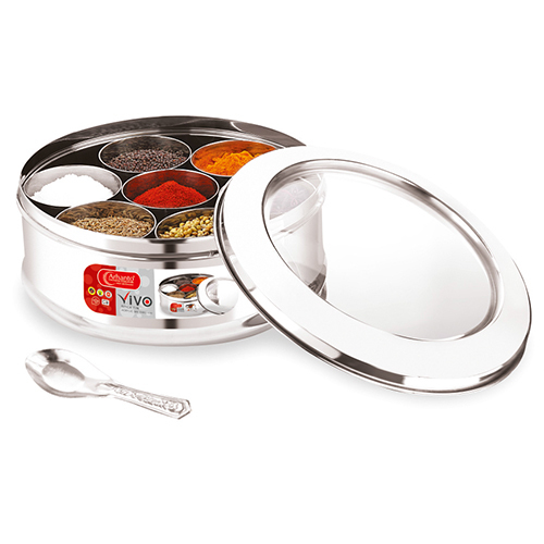 Stainless Steel Spice box With 1 Spoon