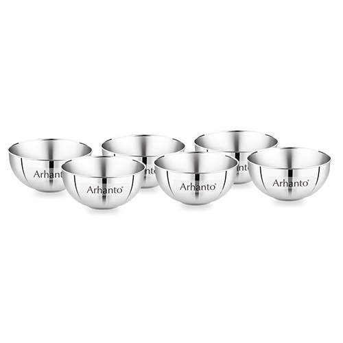 Polo Stainless Steel Air Insulated 6 Pcs Bowls Set