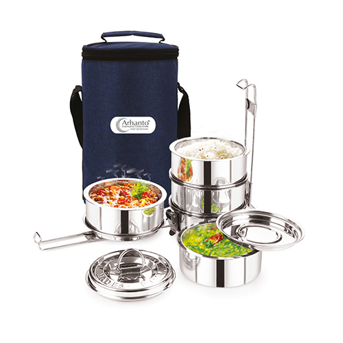 Mealtime High Quality Stainless Steel Clip Tiffin
