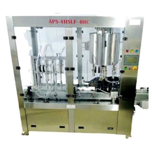 Automatic Linear Bottle Filling With Cap Sealing Machine