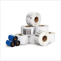 White Self Adhesive Barcode Paper Polyester Labels