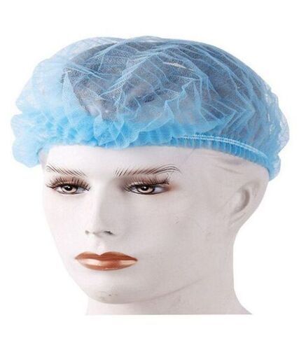 Oval Blue Color Disposable Breathable And Stretchable Non Woven Head Cap  For Medical Purpose at Best Price in Surat