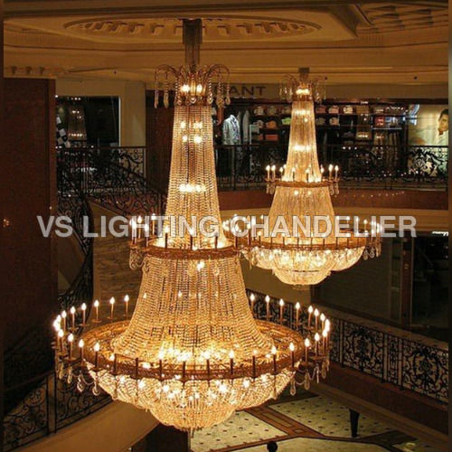 Glass Hanging Chandelier Light Source: Electric