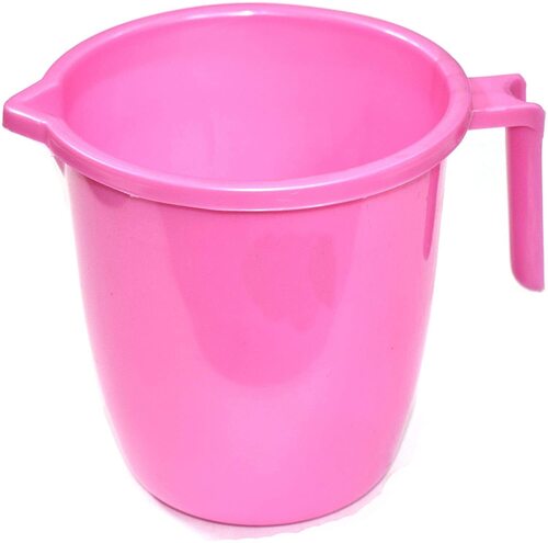 DELUXE PLASTIC MUG FOR BATHROOM (MUGA 101) - Unbreakable Plastic, 4.5x3.7x3 inches, Multi/Assorted Colors | BPA-Free, Lightweight, Odor-Resistant, 1-Litre Capacity, Perfect for Outdoor Dining