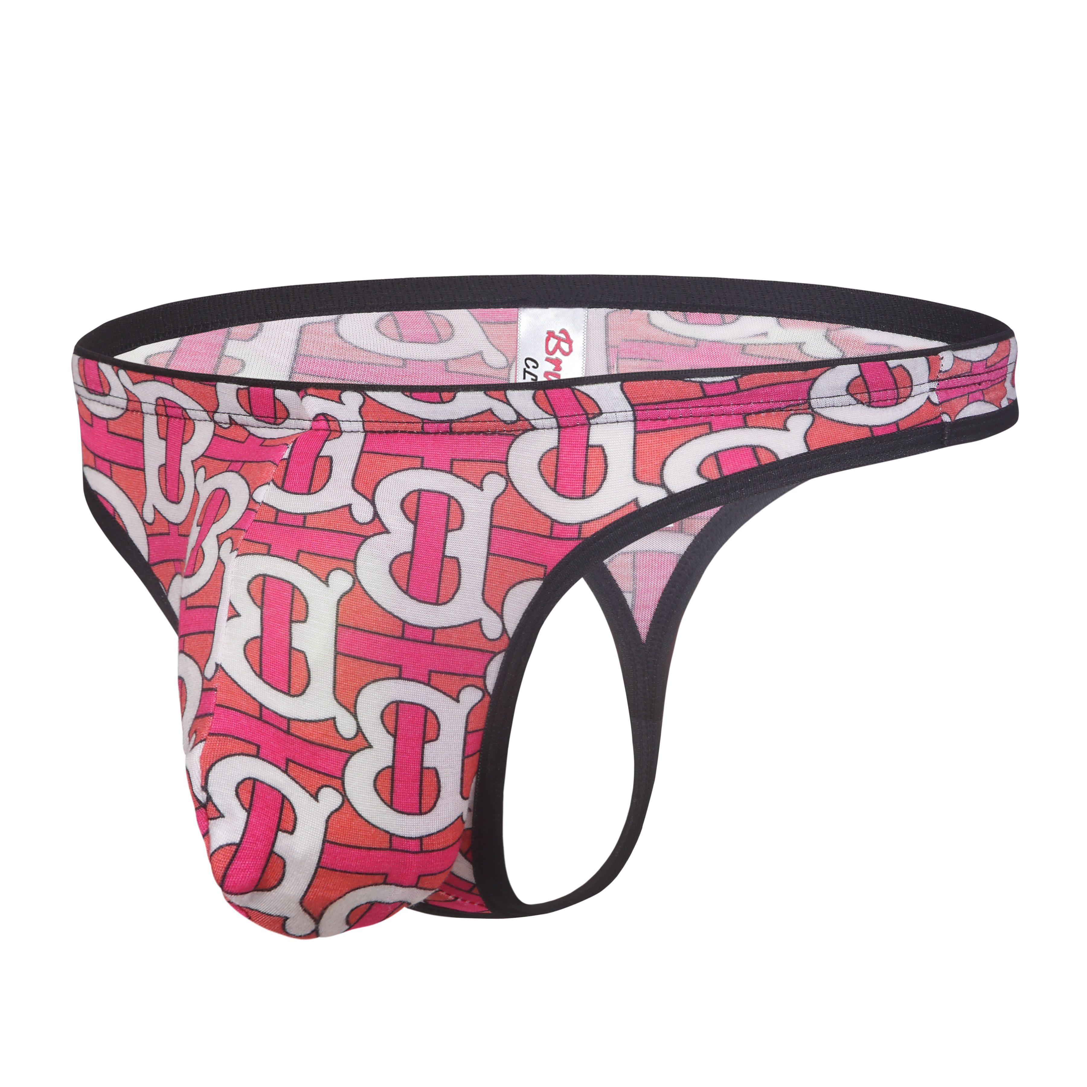 Mens Innerwear Thong Bruchi Club Printed Micro Modal