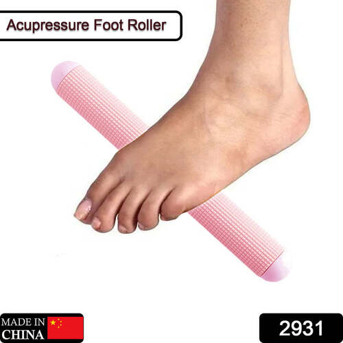 ACUPRESSURE FOOT ROLLER PLASTIC WITH MASSAGER MULTICOLOR PLAIN RELIEF AND BODY CARE (2931)