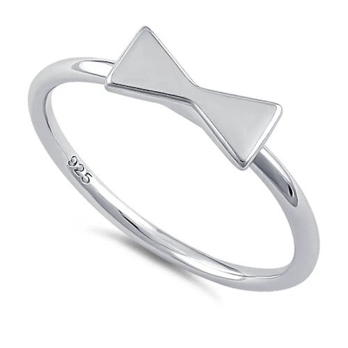 925 Sterling Silver Handmade tiny bow ring solid Silver Ring