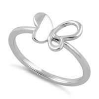 925 Sterling Silver Handcrafted Pretty Butterfly Ring Solid Silver Ring