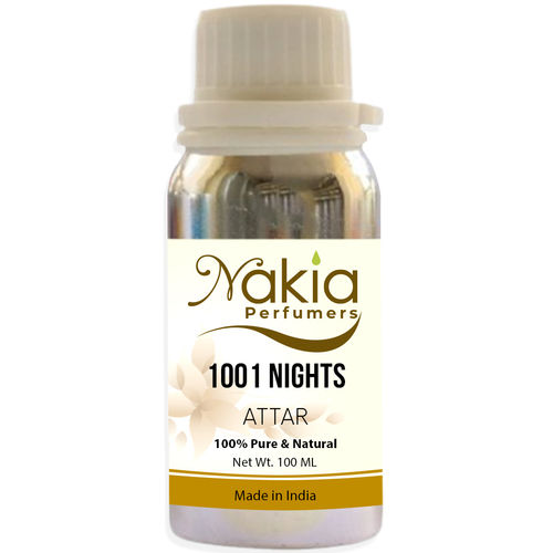 Yellow Nakia 1001 Nights Attar 100Ml Alcohol Free Perfume Oil For Men And Women