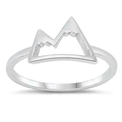 925 Sterling Silver Handmade Snowy Mountain Ring Solid Silver Ring