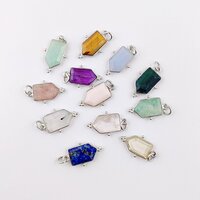 Aquamarine Gemstone Tie Shape Sterling Silver 8x14mm Bezel Pendant