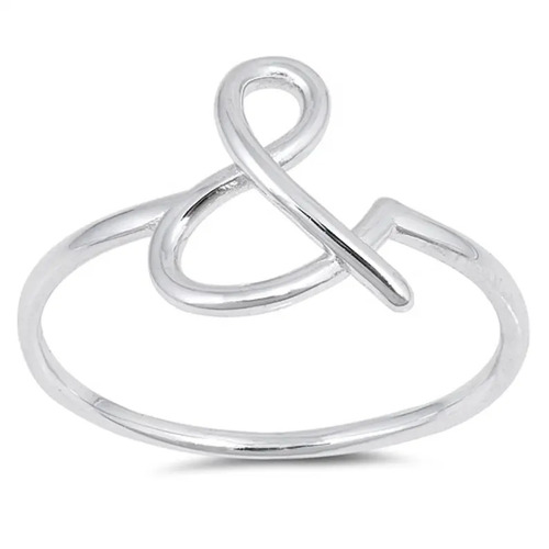 925 Sterling Silver Handcrafted Ampersand Ring Silver Ring