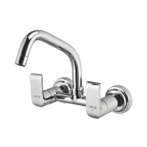Silver Bl 05 151 Extended Spout Wall Mounted Sink Mixer