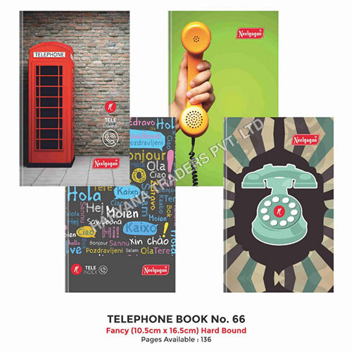 Telephone Book (Fancy) 136 pages No.66 (10.5 cm x 16.5 cm) Hard Bound