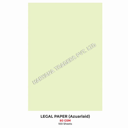 Legal Paper 100 Sheets 80 GSM 22cm x 36cm (Ledger Paper) (Azure Laid)