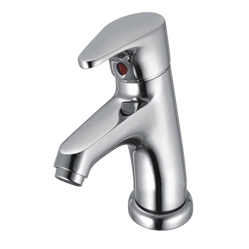 VL 10 201 S L Basin Mixer - Glossy Finish, Round Shape, Different Sizes | Silver Color, Enhanced Durability